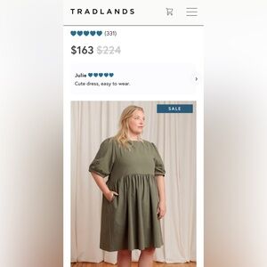 Brand new with tags Tradlands puff sleeve dress
